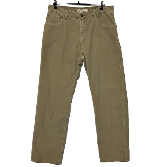 Levis 559 Corduroy Pants Mens 36x32 Brown Relaxed Straight Measures 36x32 Casual
